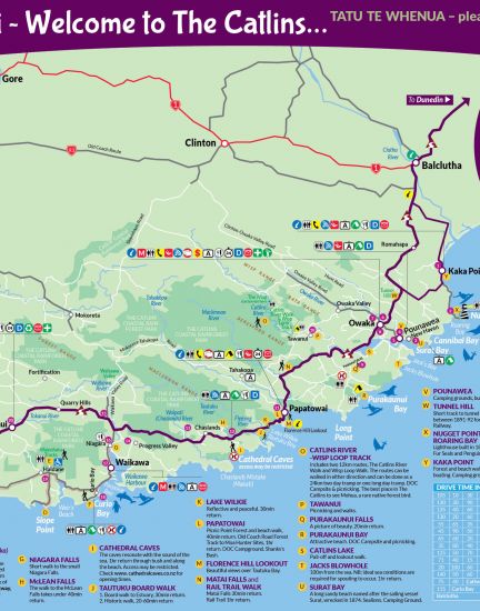 Catlins Map 2018 Map Side